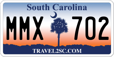 SC license plate MMX702