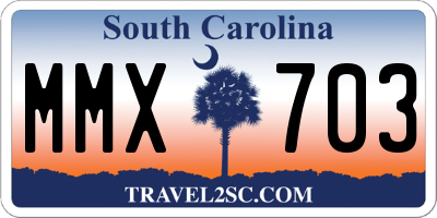 SC license plate MMX703