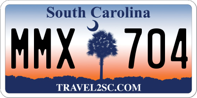 SC license plate MMX704