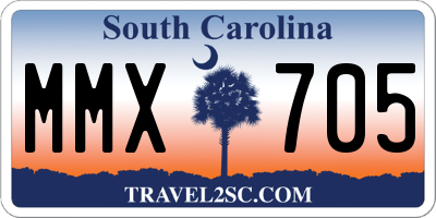 SC license plate MMX705