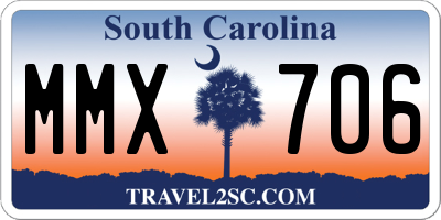 SC license plate MMX706