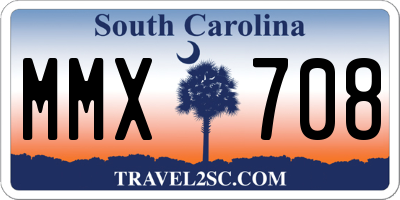 SC license plate MMX708