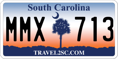 SC license plate MMX713