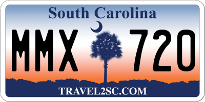 SC license plate MMX720