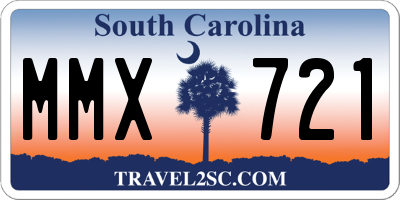 SC license plate MMX721