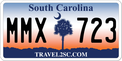 SC license plate MMX723