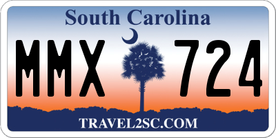 SC license plate MMX724
