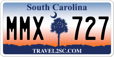 SC license plate MMX727