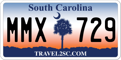 SC license plate MMX729