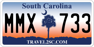 SC license plate MMX733