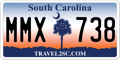 SC license plate MMX738