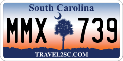SC license plate MMX739
