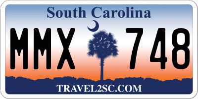 SC license plate MMX748