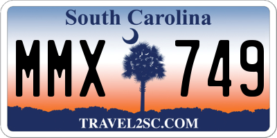 SC license plate MMX749