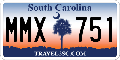 SC license plate MMX751