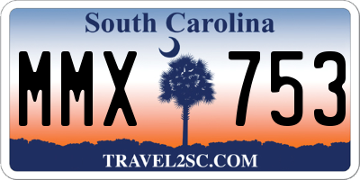 SC license plate MMX753