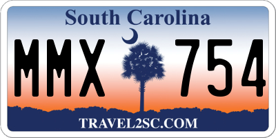 SC license plate MMX754