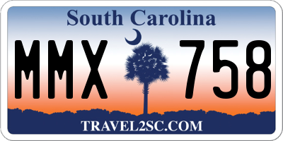 SC license plate MMX758