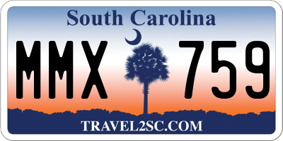 SC license plate MMX759
