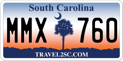 SC license plate MMX760