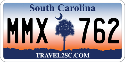 SC license plate MMX762