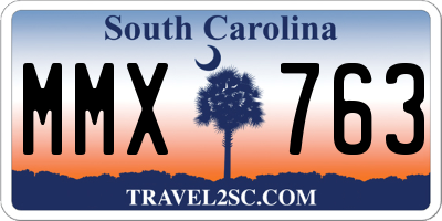SC license plate MMX763