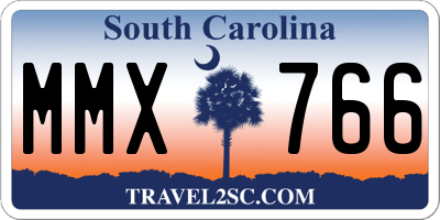 SC license plate MMX766