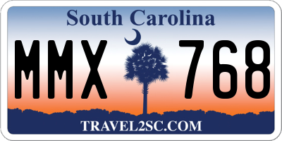 SC license plate MMX768