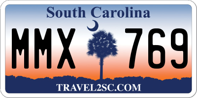 SC license plate MMX769