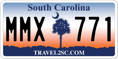 SC license plate MMX771