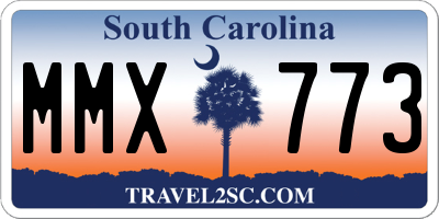 SC license plate MMX773
