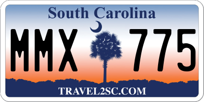 SC license plate MMX775