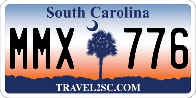 SC license plate MMX776