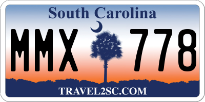 SC license plate MMX778