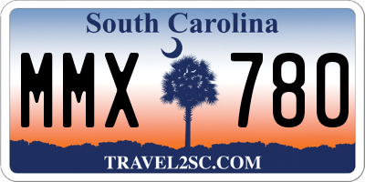 SC license plate MMX780