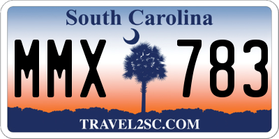 SC license plate MMX783