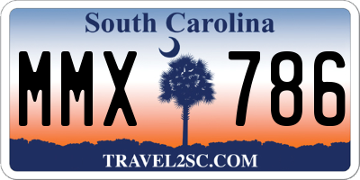 SC license plate MMX786