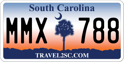 SC license plate MMX788