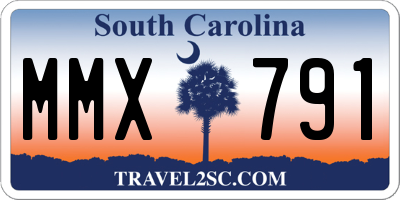 SC license plate MMX791