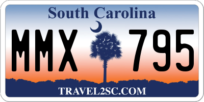SC license plate MMX795