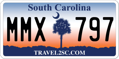 SC license plate MMX797