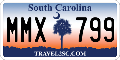 SC license plate MMX799