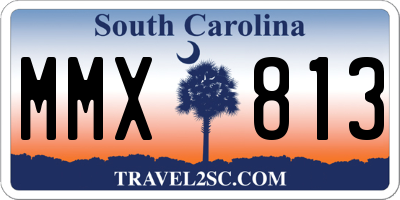 SC license plate MMX813