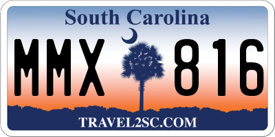 SC license plate MMX816