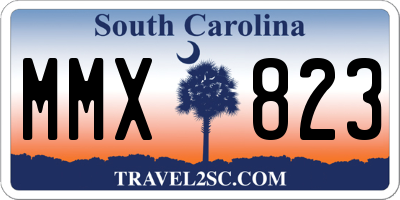 SC license plate MMX823