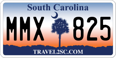SC license plate MMX825