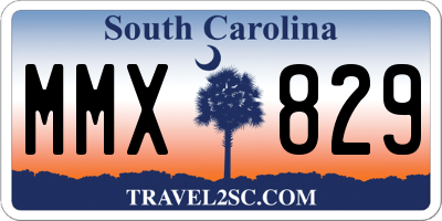 SC license plate MMX829