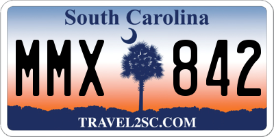 SC license plate MMX842