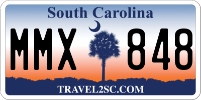 SC license plate MMX848