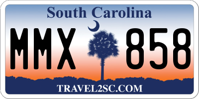 SC license plate MMX858